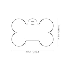 Load image into Gallery viewer, Basic Big Aluminum Red Bone ID Tag
