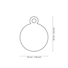 Load image into Gallery viewer, Basic Big Aluminum Purple Circle ID Tag
