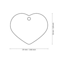 Load image into Gallery viewer, Basic Big Aluminum Grey Heart ID Tag
