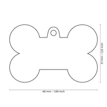 Load image into Gallery viewer, Basic XL Aluminum Black Bone ID Tag
