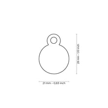Load image into Gallery viewer, Basic Small Aluminum Black Circle ID Tag
