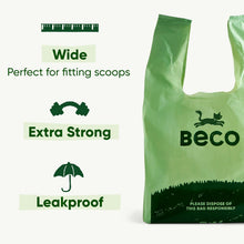 Load image into Gallery viewer, BECO Cat Poop Bags with Handles 60 scoop friendly bags
