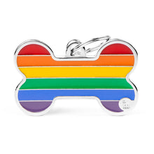 Load image into Gallery viewer, Rainbow XL Bone ID Tag
