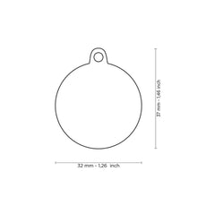 Load image into Gallery viewer, Classic Big Red Circle with Bone ID Tag
