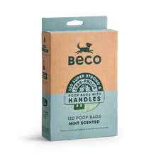 Load image into Gallery viewer, Large Poop Bags with Handles | Mint Scented - 120 bags
