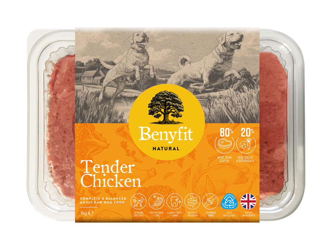 Tender Chicken Complete Raw Working Dog Food 1kg