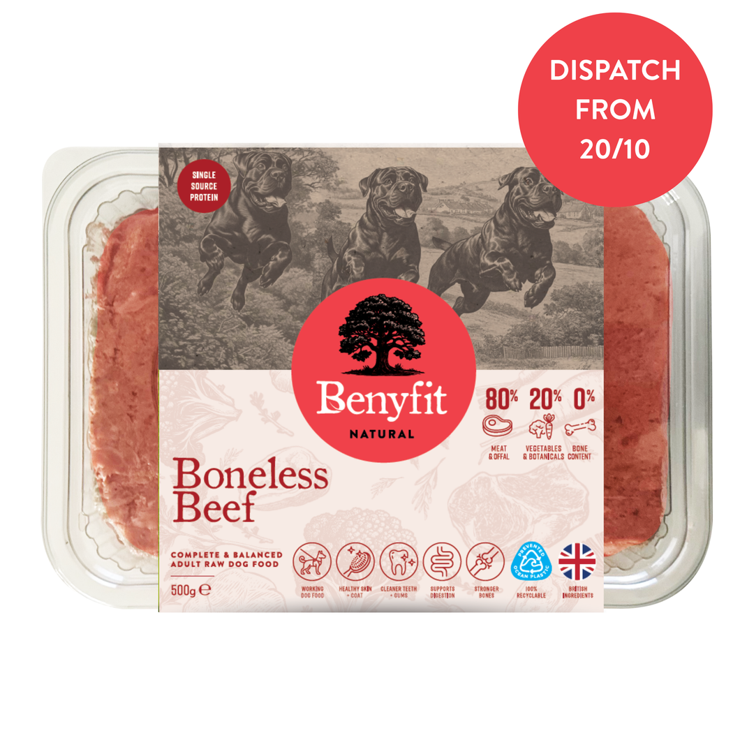 Boneless Beef Raw Working Dog Food 1kg