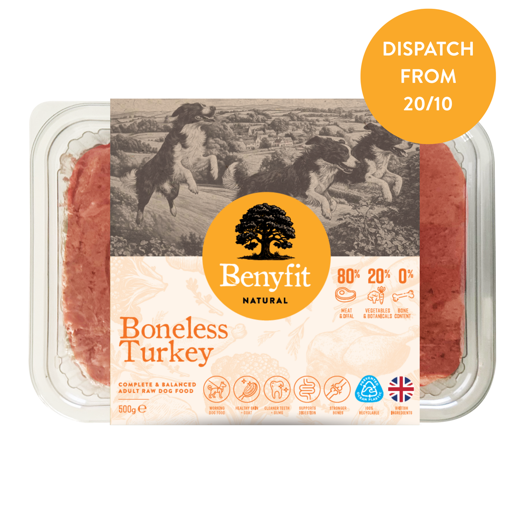 Boneless Turkey Raw Working Dog Food 1kg