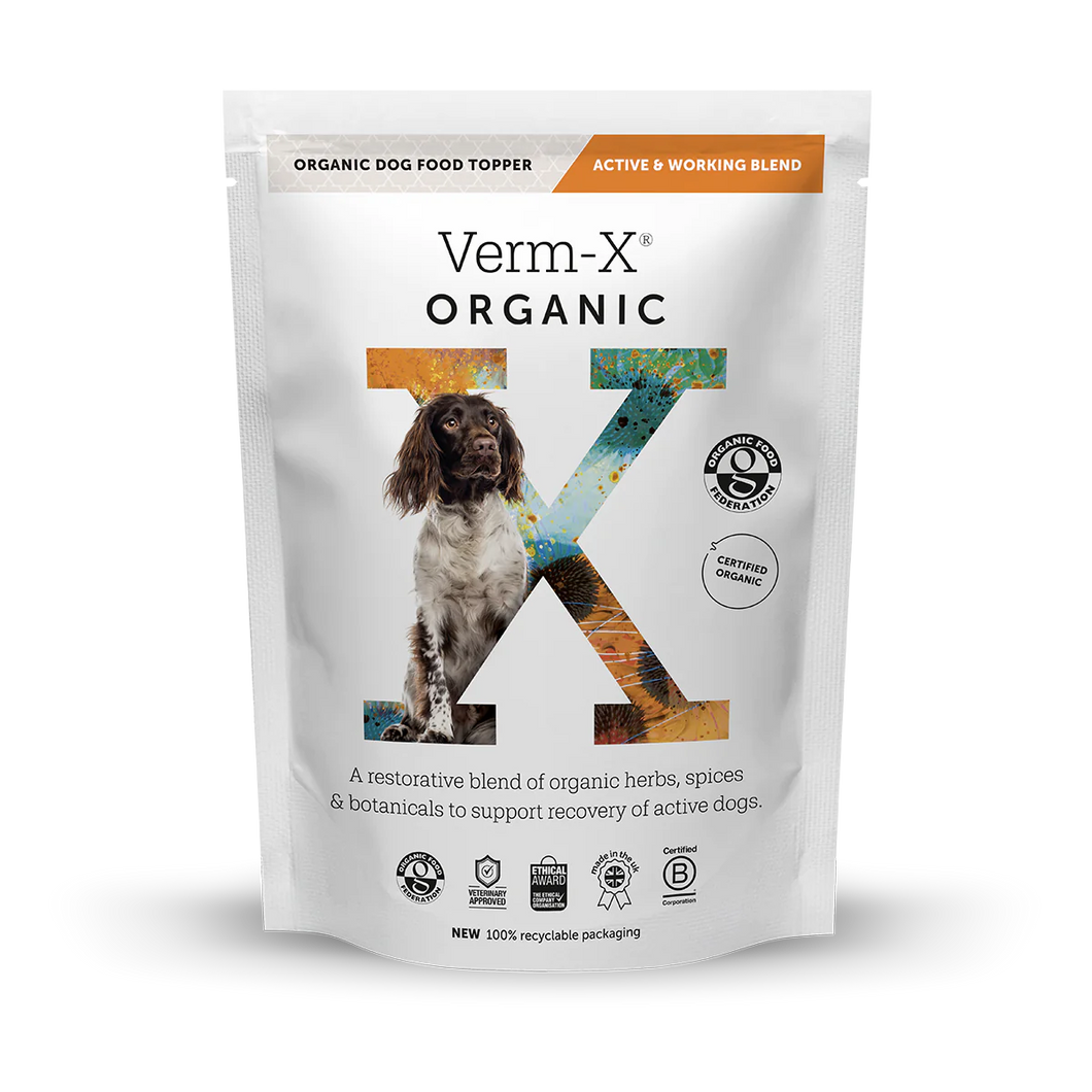 Verm-X Organic Dog Food Topper: Active & Working Blend 180g