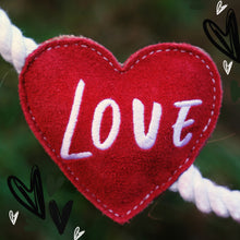 Load image into Gallery viewer, Heart shaped Eco Dog Toy (Heart strings)
