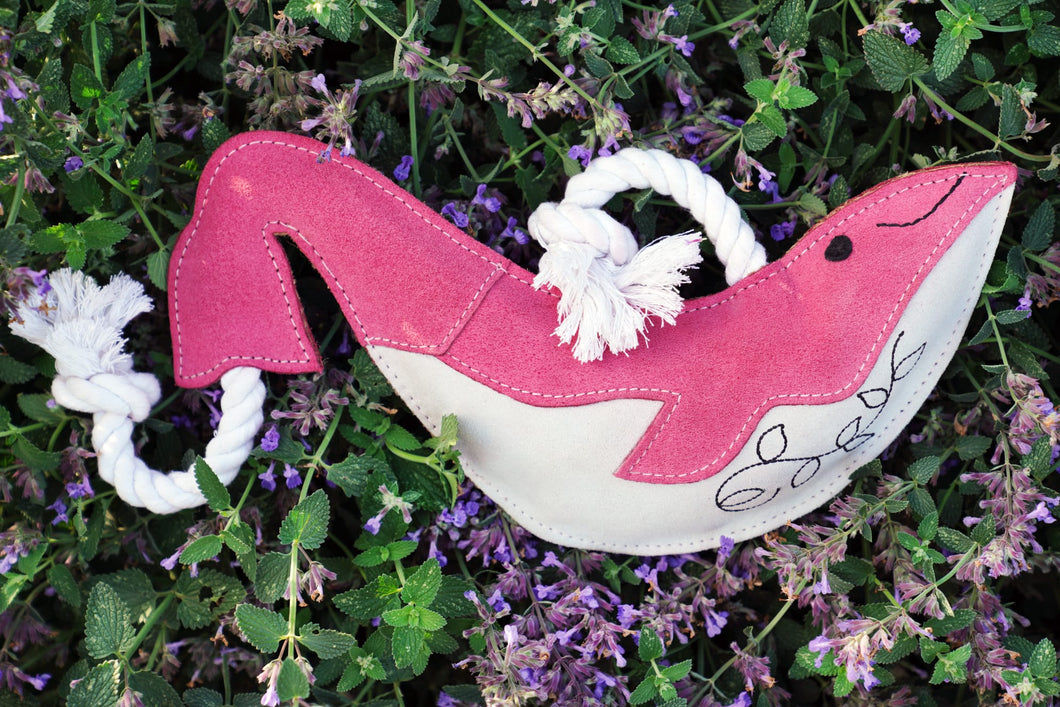 Minky the Whale shaped Eco Dog Toy