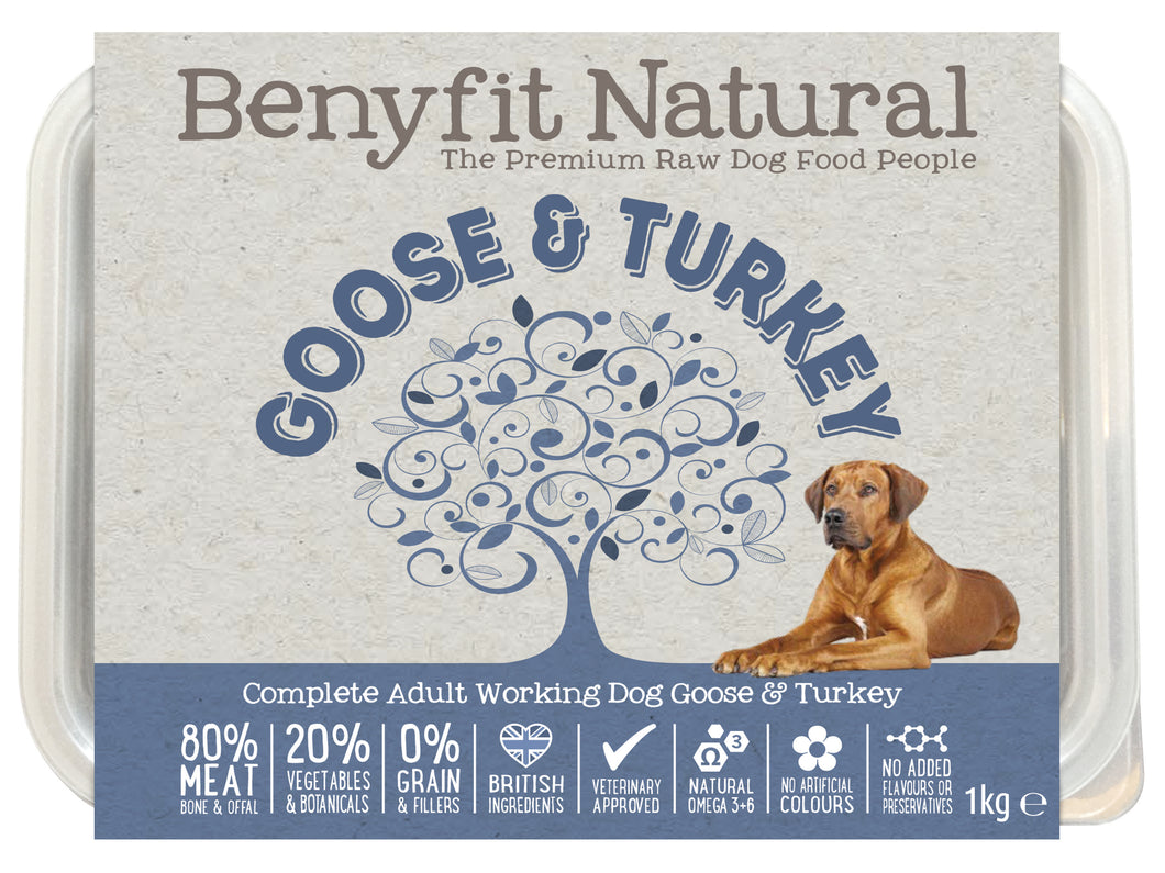 Goose & Turkey Complete Adult Raw Working Dog Food