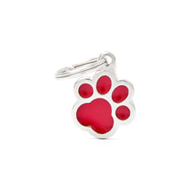 Load image into Gallery viewer, Classic Small Red Paw ID Tag
