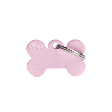 Load image into Gallery viewer, Basic Small Aluminum Pink Bone ID Tag
