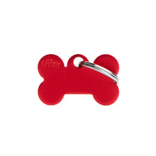 Load image into Gallery viewer, Basic Small Aluminum Red Bone ID Tag

