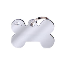 Load image into Gallery viewer, Basic Big Bone ID Tag in Chrome-Plated Brass
