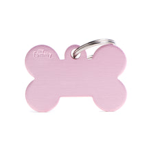 Load image into Gallery viewer, Basic Big Aluminum Pink Bone ID Tag
