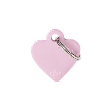 Load image into Gallery viewer, Basic Small Aluminum Pink Heart ID Tag

