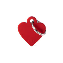Load image into Gallery viewer, Basic Small Aluminum Red Heart ID Tag
