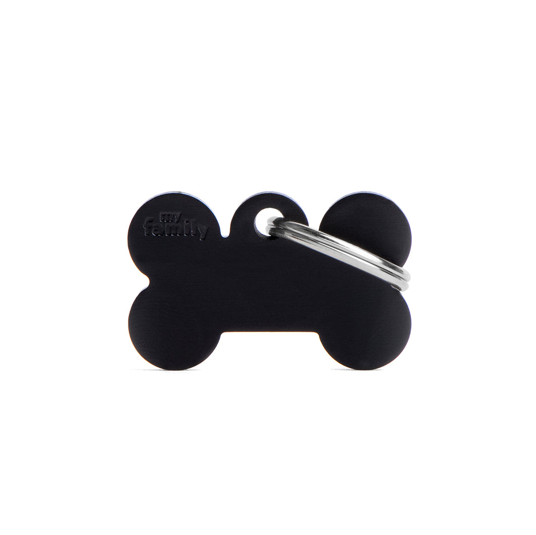 Basic Small Aluminum Black Bone ID Tag