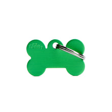 Load image into Gallery viewer, Basic Small Aluminum Green Bone ID Tag
