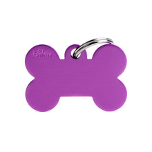 Load image into Gallery viewer, Basic Big Aluminum Purple Bone ID Tag
