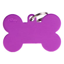 Load image into Gallery viewer, Basic XL Aluminum Purple Bone ID Tag
