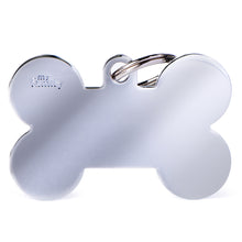 Load image into Gallery viewer, Basic XL Bone ID Tag in Chrome-Plated Brass
