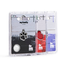 Load image into Gallery viewer, Classic Small Purple Paw ID Tag
