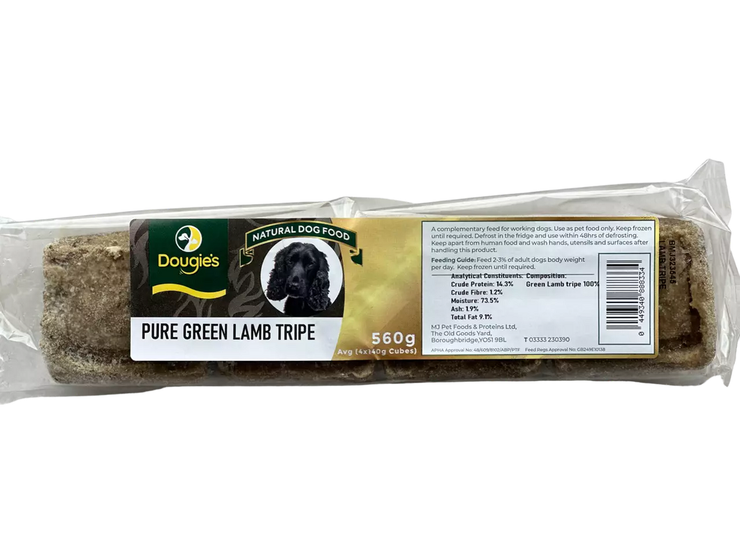 Dougie's Pure Green Lamb Tripe 560g