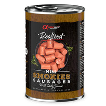 Load image into Gallery viewer, Realfood Smokies Mini Complementary Smoked Sausages for Dogs - 400g
