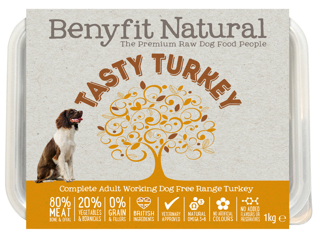 Tasty Turkey Complete Adult Raw Working Dog Food