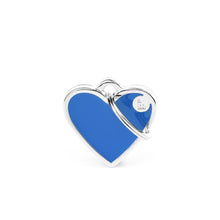 Load image into Gallery viewer, Basic Handmade Small Blue Heart ID Tag

