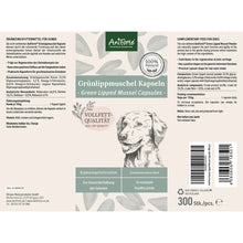 Load image into Gallery viewer, Green Lipped Mussel Capsules for Dogs - Joint Support Supplement
