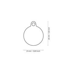 Load image into Gallery viewer, Shine Small Black Glitter Circle ID Tag
