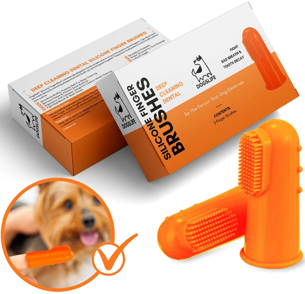Dogslife Silicone Finger Toothbrushes 5pk