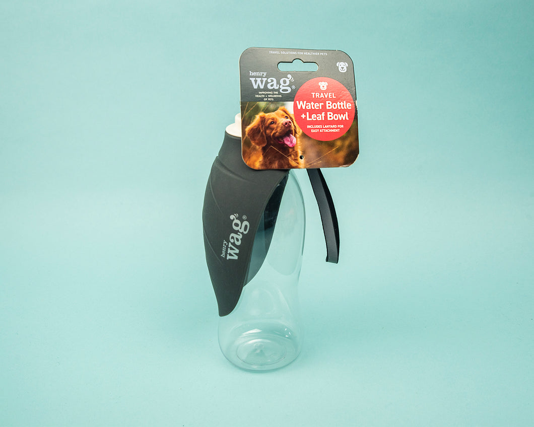 Henry Wag Pet Water Bottle With Leaf Bowl