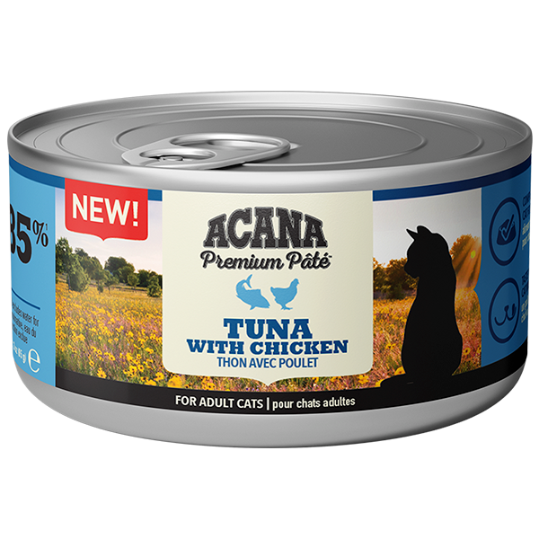 ACANA Premium Cat Pâté Tuna with Chicken for Adult Cats 85g REDUCED BBD:12/11/23