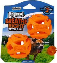 Load image into Gallery viewer, Chuckit! Breathe Right Fetch Ball  (2Pk)
