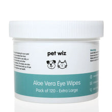 Load image into Gallery viewer, Aloe Vera Eye Wipes for Cleaning Dogs - Extra Large - Pack of 120
