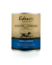 Load image into Gallery viewer, EDEN WET FOOD FOR WORKING AND SPORTING DOGS TURKEY AND HERRING 400g
