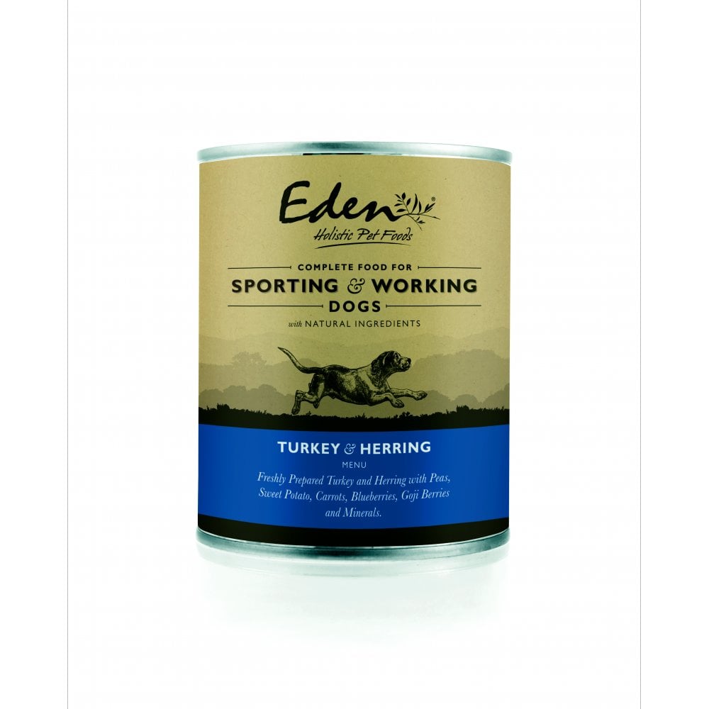 EDEN WET FOOD FOR WORKING AND SPORTING DOGS TURKEY AND HERRING 400g